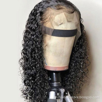 Cheap Raw Indian Afro Kinky Curly Virgin Human Hair Hd Full Lace Front Wig Transparent Lace Frontal Wig For Black Women Vendor